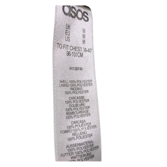 ASOS Bomber Jacket With MA1 Pocket in Teal Color Men’s Bomber Jacket Size M - Picture 6 of 9